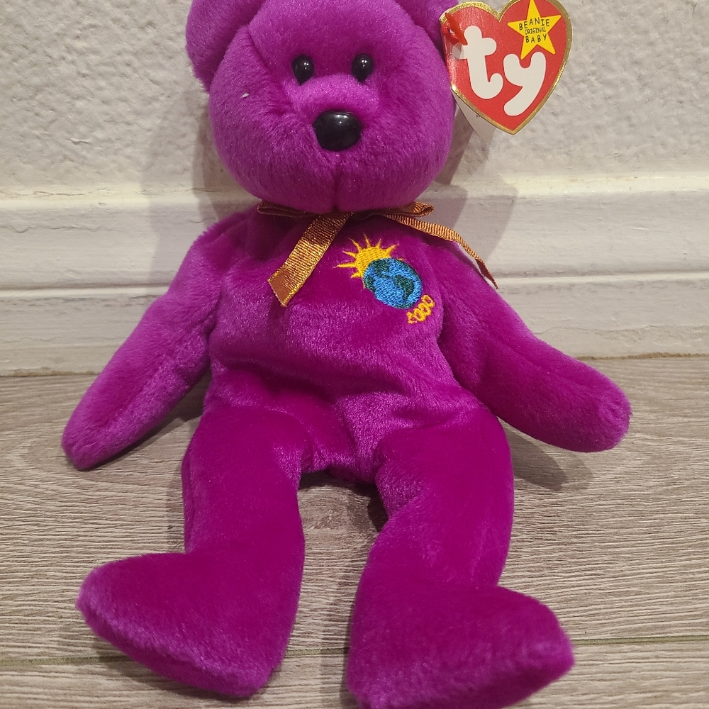 TY Beanie Babies "Millennium" Bear RETIRED Vintage 1999 (OBO!)